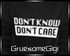 G| Don't Know/Care M