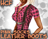 HCF Pink Socks Boots F