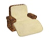 Cream and Brown Recliner
