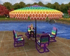 Rainbow Pool Side Table
