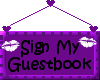 Sign My Guestbook Purple