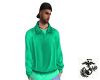 Zip Up Casual Shrt Green