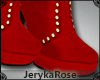 [JR] Red Ankle Boots