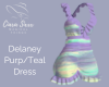 Delaney Purp/Teal Dress