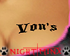 Von's breast tattoo