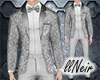 N  Silver Shiny Tux Suit