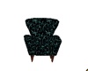 Black/Aqua swirly chair