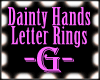 Pink Letter "G" Ring