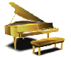 Golden Piano with poses