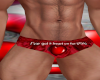 !B! Heart On Red Briefs