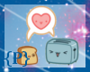 {P} kawaii toast sticker