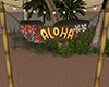 Aloha Tiki Sign on Poles
