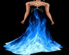 Long Blue Flame Dress