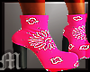 Pink blk bandana boots