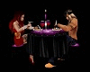 purple dinner table