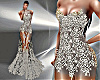 T- Dress/Feathers silver
