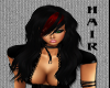 Black/ Red Erin Hair
