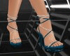 Cruxa sequin blue heels