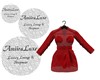 SHORTY ROBE CRIMSON LACE