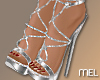 Mel-Diamond Silver Heels
