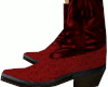 True Red Ostrich Boots