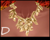 {D} Gold Leaf Necklace