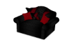 Single Chair Red Black