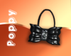 Black ribbon purse