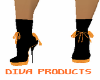Black w/Orange bow Heels
