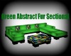 green abstract fur couch