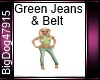 [BD] Green Jeans & Belt