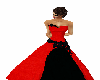 Red n Black Flower gown 