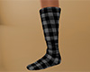 Gray Socks Plaid Tall F