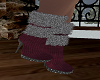 Cranberry&Silver Boots