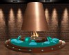 COPPER FIREPLACE/TEAL 