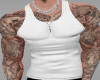 MUSCLE WHITE SHIRT+TATTS