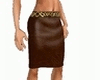 LEATHER SKIRTS (BROWN)