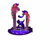 fontana con fiore violet