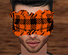 Orange Sleep Mask Plaid