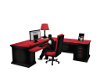 black & red  desk