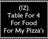 Table For 4 For My Pizza