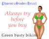 Green busty bikini