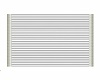 A_Gray Stripe Fringe Rug