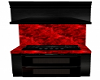 Stove Red Marble counter