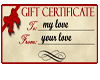 gift certificate love