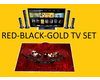 RED-BLACK-GOLD TV SET