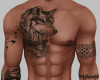 Tribal Wolf Body Tattoo