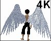 4K Silver Angel Wings