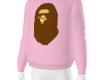bape sweatshirt 'pink'