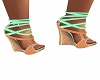 Mint and Peach Wedges